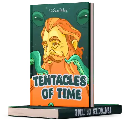 Tentacles of Time book cover designed by a leading book publishing agency. Available for purchase on an online marketplace or through Amazon book publishing services.