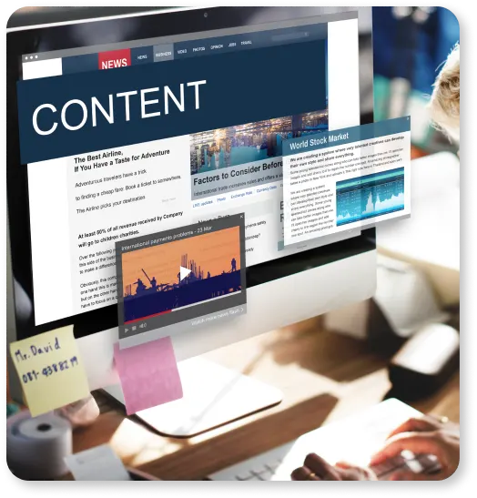 A computer screen featuring professional content on it, highlighting the expertise of content writing agencies for enhancing online presence.